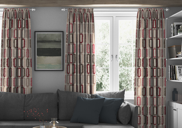 Soho, Rosso - Made to Measure Curtains - Image 3